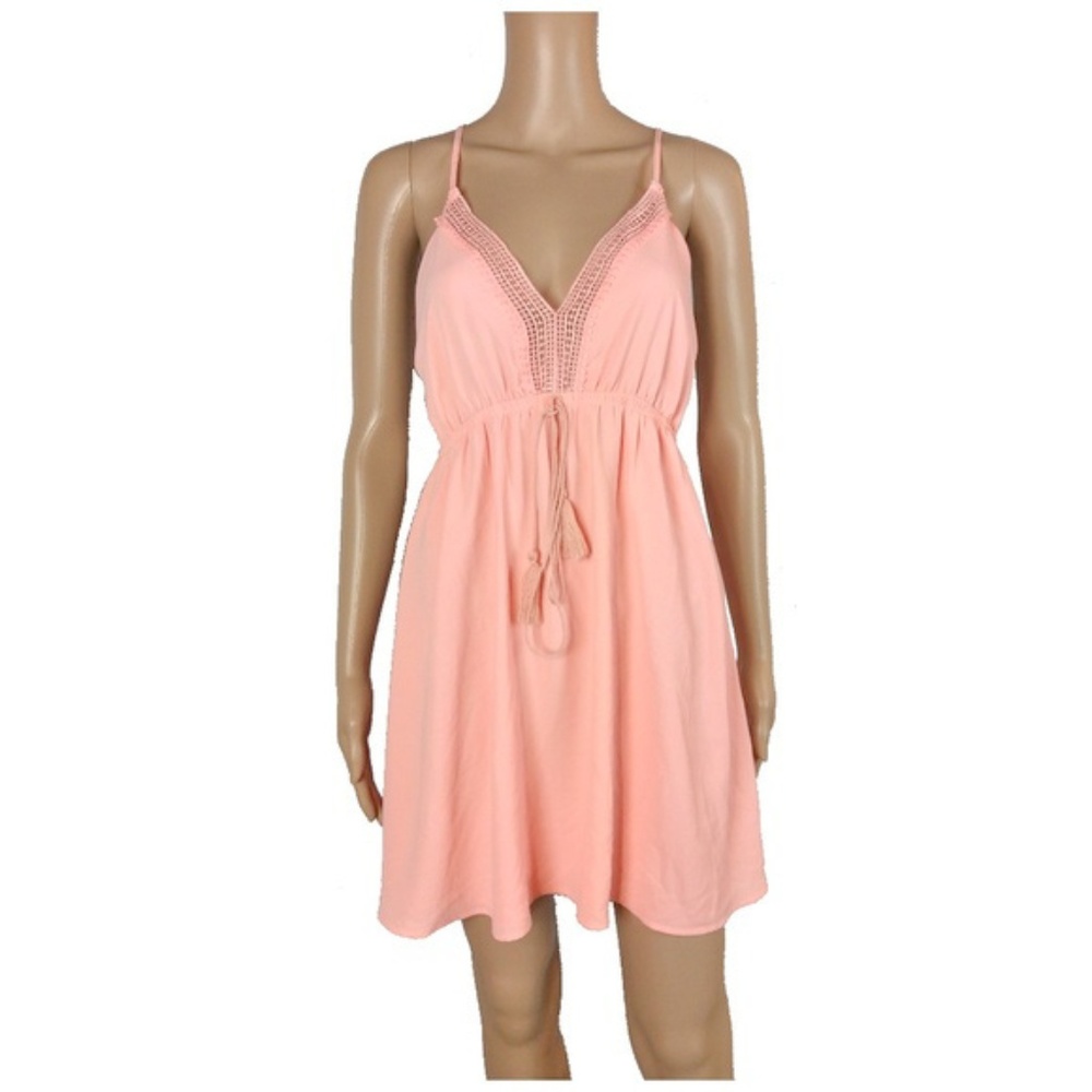 NWOT Flowy boho pink strappy dress - Picture 1 of 6